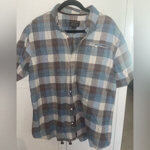 Grizzly Mountain Men's Blue and Brown Plaid Shirt